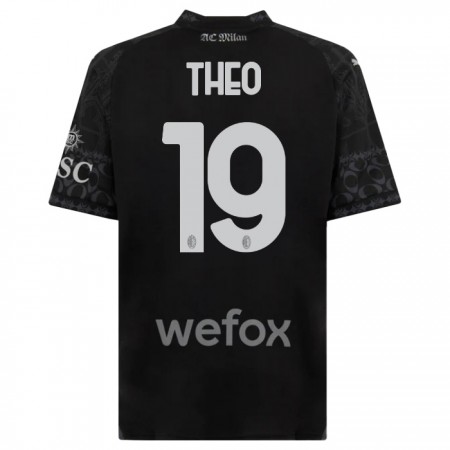 Nogometni Dres AC Milan Theo Hernandez 19 Četvrta 2023-24 Crna Nogometni Dres AC Milan Theo Hernandez 19 Četvrta 2023-24 Crna